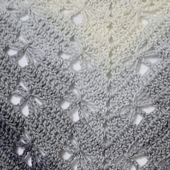 SOLD-Handmade Crochet Butterfly Shawl - Picture 3 of 3